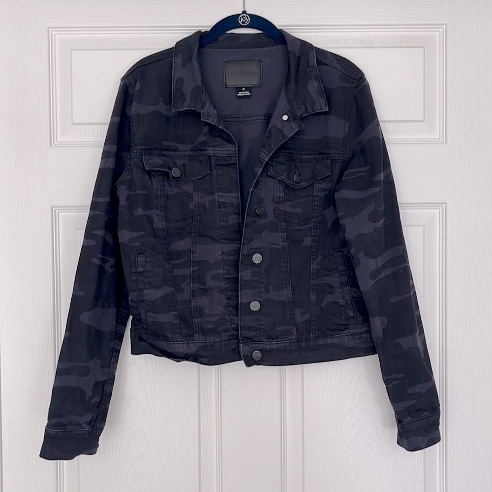 Sanctuary Navy Camo Denim Jacket